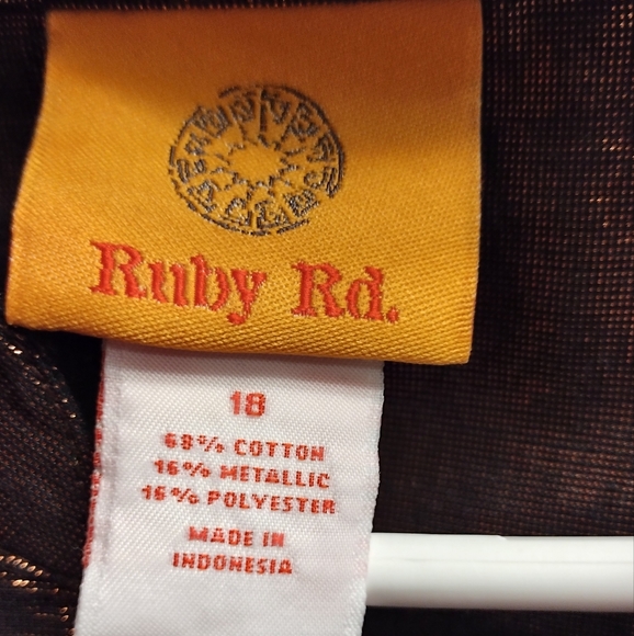 Ruby rd brown metallic shirt size 18 - Picture 2 of 6